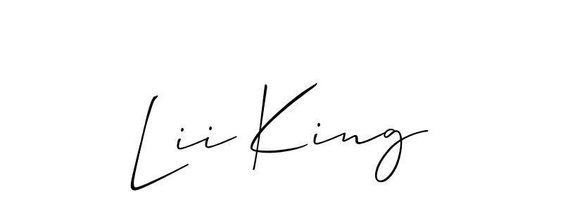 How to make Lii King signature? Allison_Script is a professional autograph style. Create handwritten signature for Lii King name. Lii King signature style 2 images and pictures png