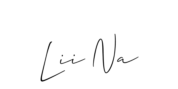 Make a beautiful signature design for name Lii Na. With this signature (Allison_Script) style, you can create a handwritten signature for free. Lii Na signature style 2 images and pictures png