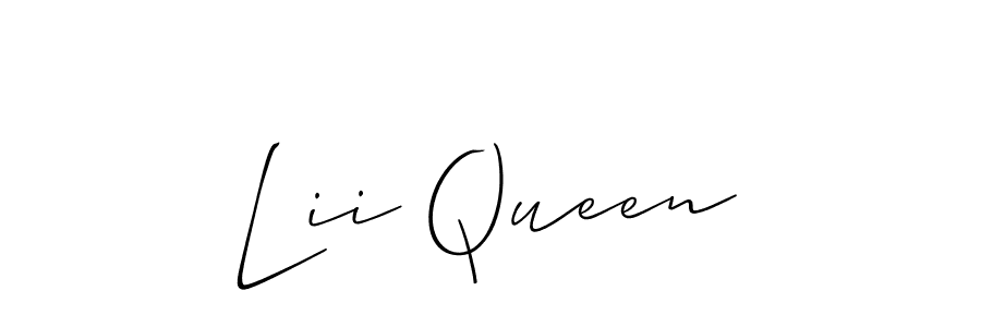 Create a beautiful signature design for name Lii Queen. With this signature (Allison_Script) fonts, you can make a handwritten signature for free. Lii Queen signature style 2 images and pictures png