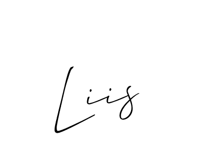 Create a beautiful signature design for name Liis. With this signature (Allison_Script) fonts, you can make a handwritten signature for free. Liis signature style 2 images and pictures png