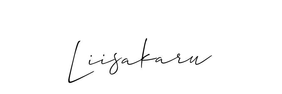 How to make Liisakaru name signature. Use Allison_Script style for creating short signs online. This is the latest handwritten sign. Liisakaru signature style 2 images and pictures png