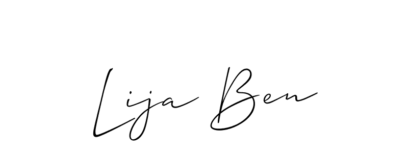 How to make Lija Ben signature? Allison_Script is a professional autograph style. Create handwritten signature for Lija Ben name. Lija Ben signature style 2 images and pictures png