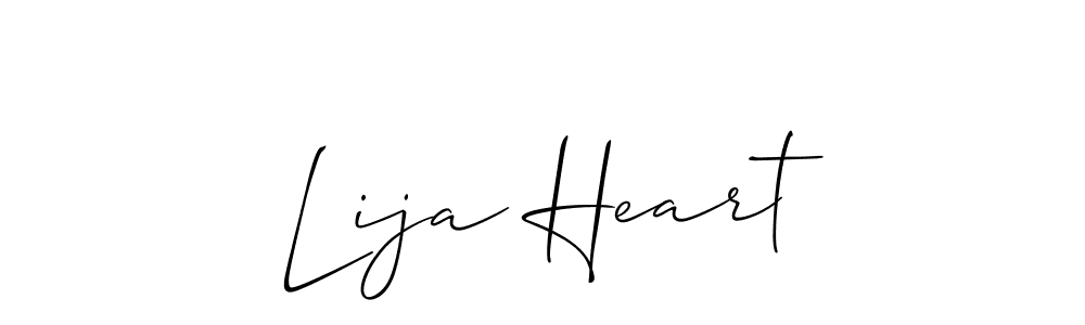 Also You can easily find your signature by using the search form. We will create Lija Heart name handwritten signature images for you free of cost using Allison_Script sign style. Lija Heart signature style 2 images and pictures png
