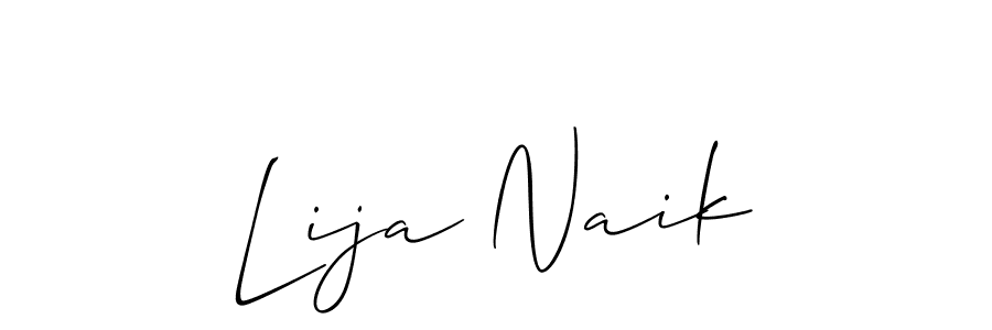 Design your own signature with our free online signature maker. With this signature software, you can create a handwritten (Allison_Script) signature for name Lija Naik. Lija Naik signature style 2 images and pictures png