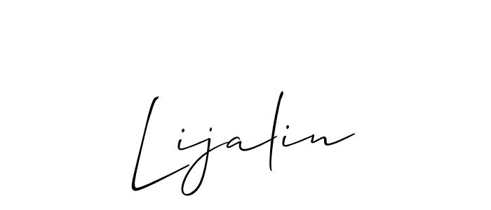 Similarly Allison_Script is the best handwritten signature design. Signature creator online .You can use it as an online autograph creator for name Lijalin. Lijalin signature style 2 images and pictures png