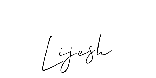 Create a beautiful signature design for name Lijesh. With this signature (Allison_Script) fonts, you can make a handwritten signature for free. Lijesh signature style 2 images and pictures png