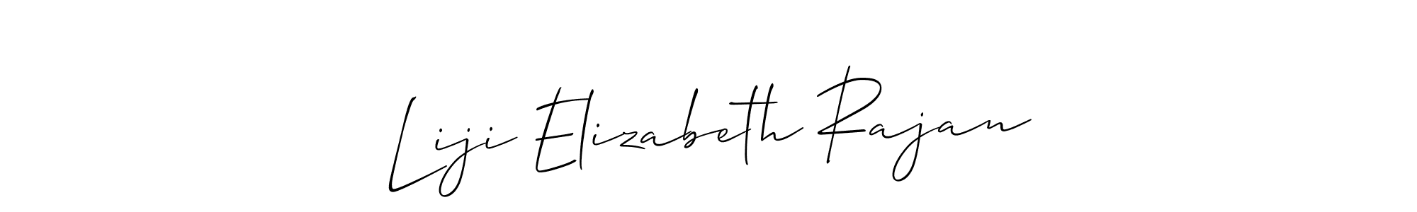 See photos of Liji Elizabeth Rajan official signature by Spectra . Check more albums & portfolios. Read reviews & check more about Allison_Script font. Liji Elizabeth Rajan signature style 2 images and pictures png