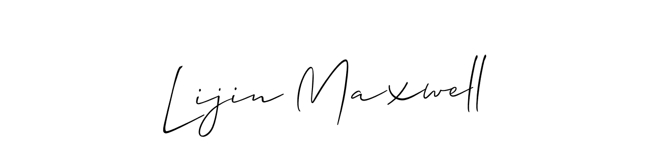 Use a signature maker to create a handwritten signature online. With this signature software, you can design (Allison_Script) your own signature for name Lijin Maxwell. Lijin Maxwell signature style 2 images and pictures png