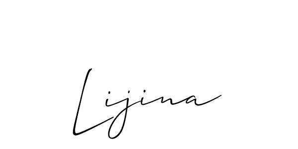 if you are searching for the best signature style for your name Lijina. so please give up your signature search. here we have designed multiple signature styles  using Allison_Script. Lijina signature style 2 images and pictures png