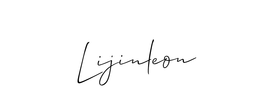 Lijinleon stylish signature style. Best Handwritten Sign (Allison_Script) for my name. Handwritten Signature Collection Ideas for my name Lijinleon. Lijinleon signature style 2 images and pictures png