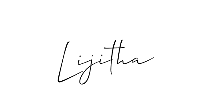 Lijitha stylish signature style. Best Handwritten Sign (Allison_Script) for my name. Handwritten Signature Collection Ideas for my name Lijitha. Lijitha signature style 2 images and pictures png