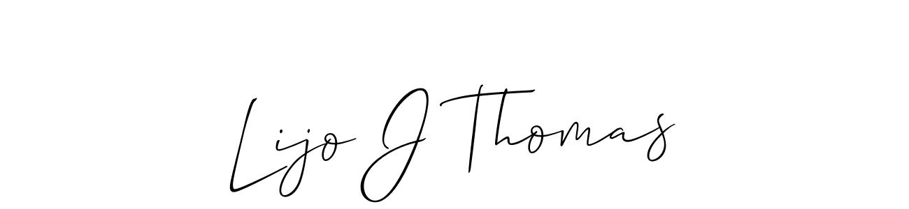 Lijo J Thomas stylish signature style. Best Handwritten Sign (Allison_Script) for my name. Handwritten Signature Collection Ideas for my name Lijo J Thomas. Lijo J Thomas signature style 2 images and pictures png