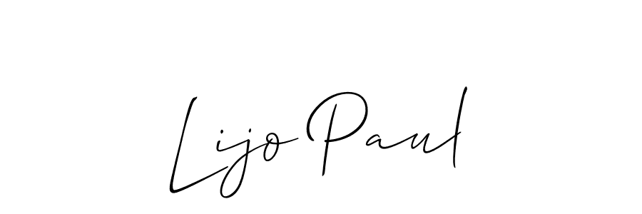 How to make Lijo Paul signature? Allison_Script is a professional autograph style. Create handwritten signature for Lijo Paul name. Lijo Paul signature style 2 images and pictures png