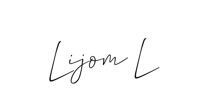 This is the best signature style for the Lijom L name. Also you like these signature font (Allison_Script). Mix name signature. Lijom L signature style 2 images and pictures png