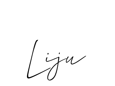 Use a signature maker to create a handwritten signature online. With this signature software, you can design (Allison_Script) your own signature for name Liju. Liju signature style 2 images and pictures png
