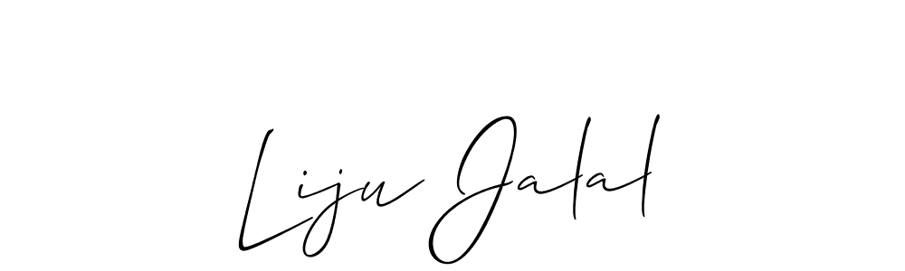 Create a beautiful signature design for name Liju Jalal. With this signature (Allison_Script) fonts, you can make a handwritten signature for free. Liju Jalal signature style 2 images and pictures png