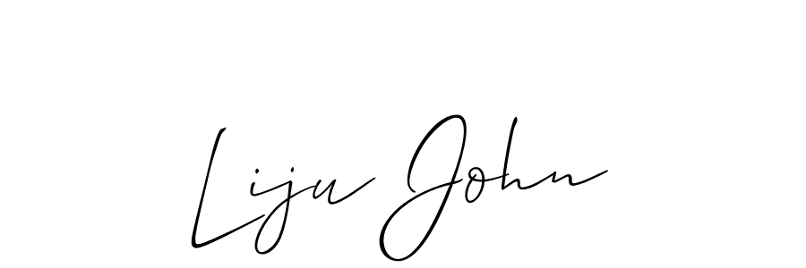 Allison_Script is a professional signature style that is perfect for those who want to add a touch of class to their signature. It is also a great choice for those who want to make their signature more unique. Get Liju John name to fancy signature for free. Liju John signature style 2 images and pictures png