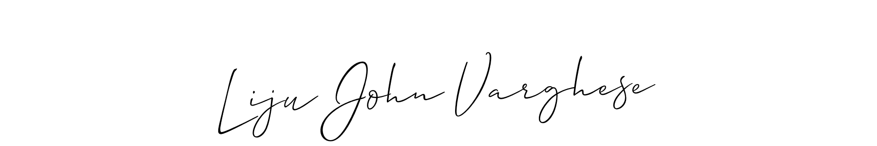 Design your own signature with our free online signature maker. With this signature software, you can create a handwritten (Allison_Script) signature for name Liju John Varghese. Liju John Varghese signature style 2 images and pictures png