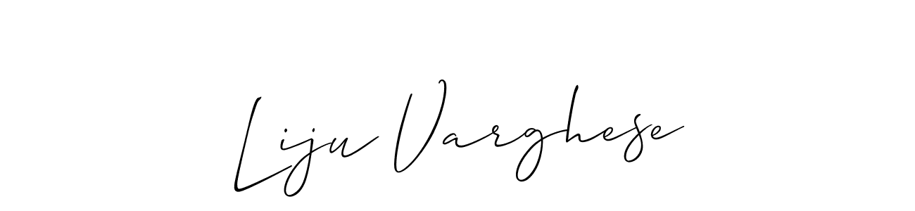 Design your own signature with our free online signature maker. With this signature software, you can create a handwritten (Allison_Script) signature for name Liju Varghese. Liju Varghese signature style 2 images and pictures png