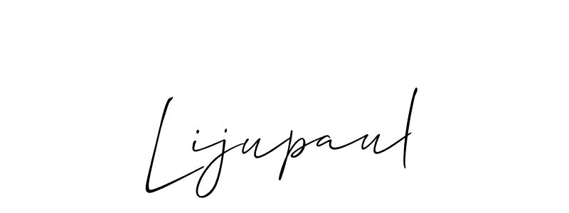 You should practise on your own different ways (Allison_Script) to write your name (Lijupaul) in signature. don't let someone else do it for you. Lijupaul signature style 2 images and pictures png