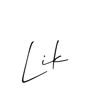 Also You can easily find your signature by using the search form. We will create Lik name handwritten signature images for you free of cost using Allison_Script sign style. Lik signature style 2 images and pictures png