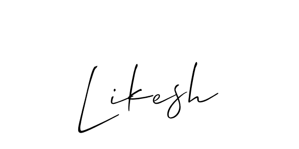 How to Draw Likesh signature style? Allison_Script is a latest design signature styles for name Likesh. Likesh signature style 2 images and pictures png
