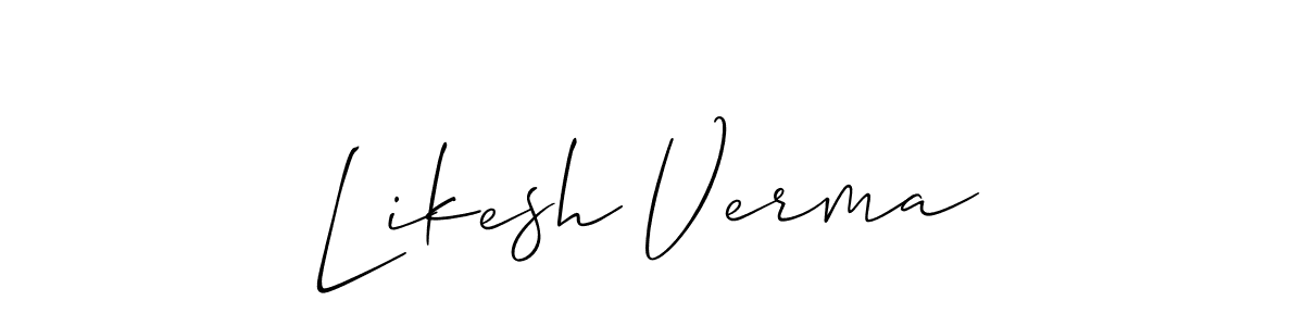 How to make Likesh Verma signature? Allison_Script is a professional autograph style. Create handwritten signature for Likesh Verma name. Likesh Verma signature style 2 images and pictures png