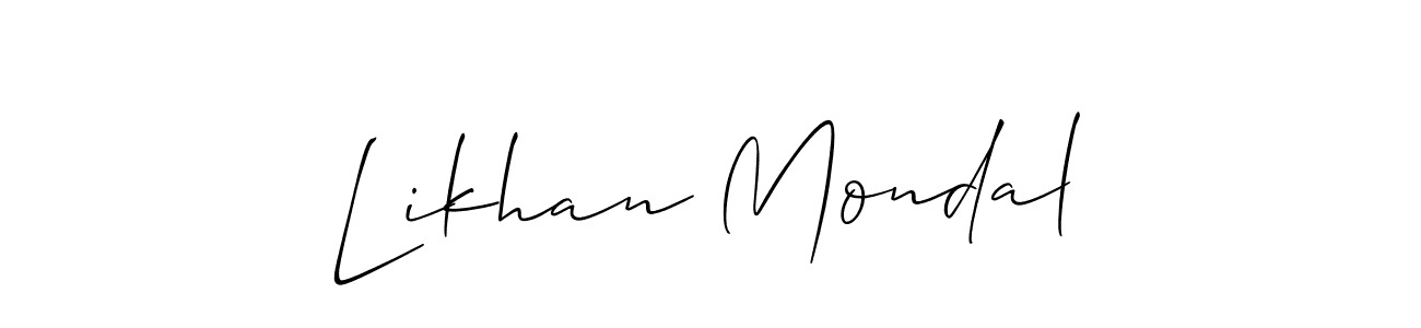 Make a beautiful signature design for name Likhan Mondal. Use this online signature maker to create a handwritten signature for free. Likhan Mondal signature style 2 images and pictures png