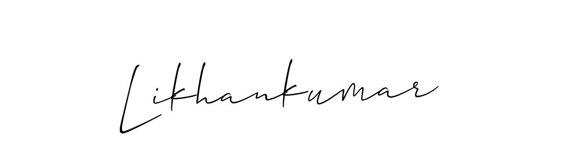 Similarly Allison_Script is the best handwritten signature design. Signature creator online .You can use it as an online autograph creator for name Likhankumar. Likhankumar signature style 2 images and pictures png