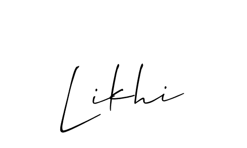 How to Draw Likhi signature style? Allison_Script is a latest design signature styles for name Likhi. Likhi signature style 2 images and pictures png