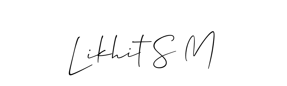 Here are the top 10 professional signature styles for the name Likhit S M. These are the best autograph styles you can use for your name. Likhit S M signature style 2 images and pictures png