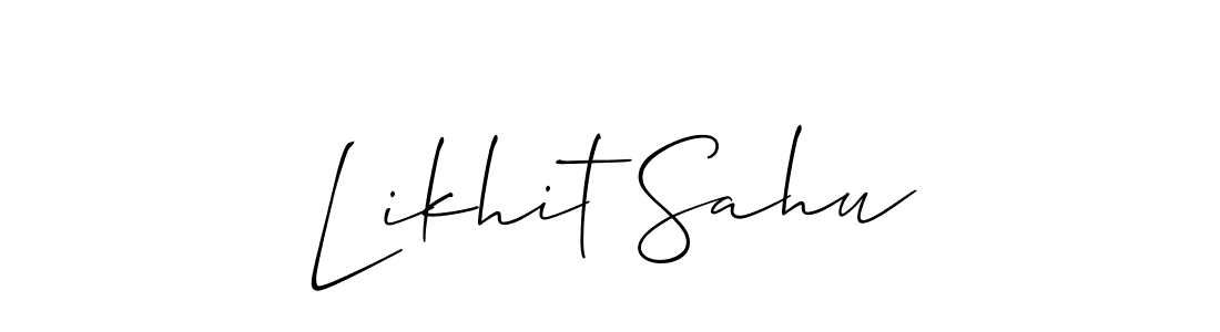 Make a short Likhit Sahu signature style. Manage your documents anywhere anytime using Allison_Script. Create and add eSignatures, submit forms, share and send files easily. Likhit Sahu signature style 2 images and pictures png