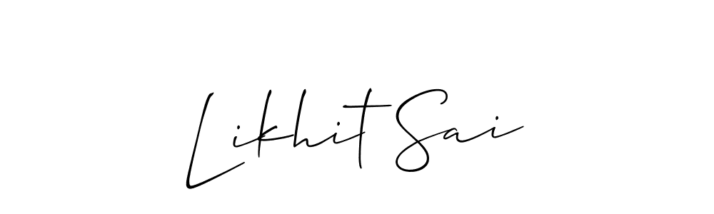 Also we have Likhit Sai name is the best signature style. Create professional handwritten signature collection using Allison_Script autograph style. Likhit Sai signature style 2 images and pictures png