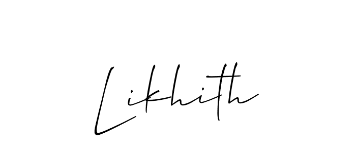Best and Professional Signature Style for Likhith. Allison_Script Best Signature Style Collection. Likhith signature style 2 images and pictures png