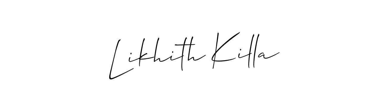 How to make Likhith Killa signature? Allison_Script is a professional autograph style. Create handwritten signature for Likhith Killa name. Likhith Killa signature style 2 images and pictures png
