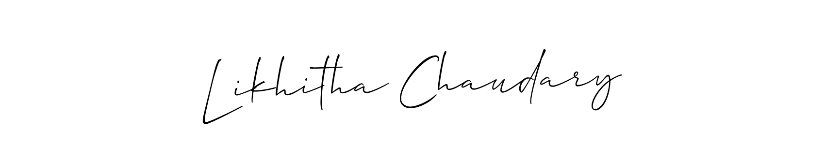 Make a beautiful signature design for name Likhitha Chaudary. Use this online signature maker to create a handwritten signature for free. Likhitha Chaudary signature style 2 images and pictures png