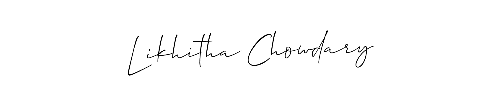 Once you've used our free online signature maker to create your best signature Allison_Script style, it's time to enjoy all of the benefits that Likhitha Chowdary name signing documents. Likhitha Chowdary signature style 2 images and pictures png