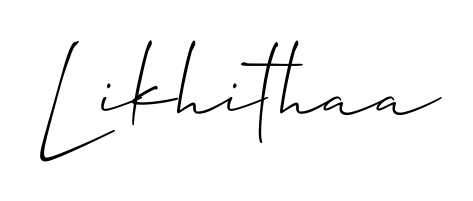 A modern signature idea for name Likhithaa using Allison_Script font. Clean strokes and elegant curves make it stand out instantly. Likhithaa signature style 2 images and pictures png