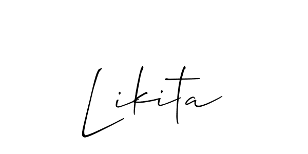 It looks lik you need a new signature style for name Likita. Design unique handwritten (Allison_Script) signature with our free signature maker in just a few clicks. Likita signature style 2 images and pictures png