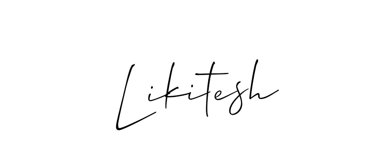 if you are searching for the best signature style for your name Likitesh. so please give up your signature search. here we have designed multiple signature styles  using Allison_Script. Likitesh signature style 2 images and pictures png