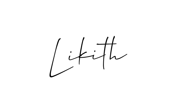 Also we have Likith name is the best signature style. Create professional handwritten signature collection using Allison_Script autograph style. Likith signature style 2 images and pictures png