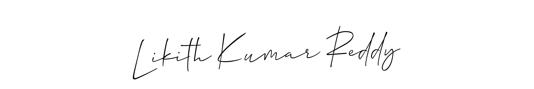 Also You can easily find your signature by using the search form. We will create Likith Kumar Reddy name handwritten signature images for you free of cost using Allison_Script sign style. Likith Kumar Reddy signature style 2 images and pictures png