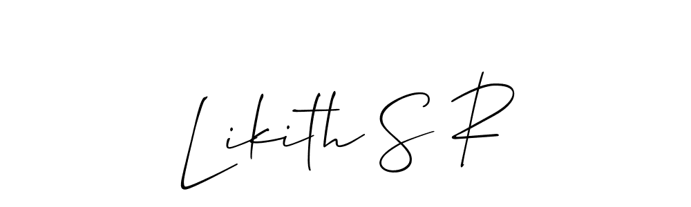 Design your own signature with our free online signature maker. With this signature software, you can create a handwritten (Allison_Script) signature for name Likith S R. Likith S R signature style 2 images and pictures png