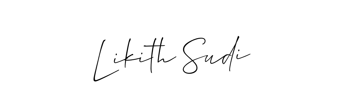 Make a short Likith Sudi signature style. Manage your documents anywhere anytime using Allison_Script. Create and add eSignatures, submit forms, share and send files easily. Likith Sudi signature style 2 images and pictures png