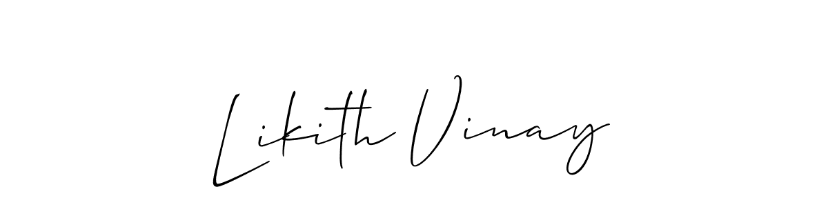 Design your own signature with our free online signature maker. With this signature software, you can create a handwritten (Allison_Script) signature for name Likith Vinay. Likith Vinay signature style 2 images and pictures png