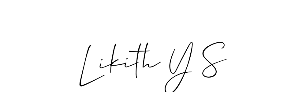 How to make Likith Y S signature? Allison_Script is a professional autograph style. Create handwritten signature for Likith Y S name. Likith Y S signature style 2 images and pictures png