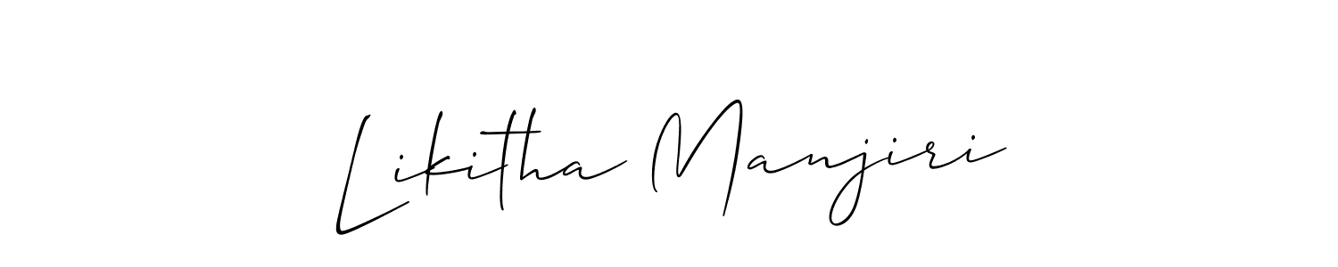 How to make Likitha Manjiri signature? Allison_Script is a professional autograph style. Create handwritten signature for Likitha Manjiri name. Likitha Manjiri signature style 2 images and pictures png