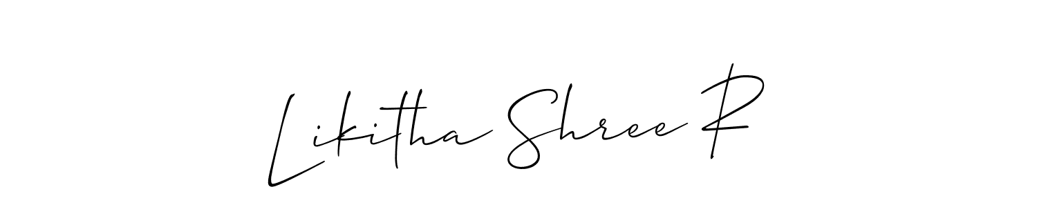 Make a beautiful signature design for name Likitha Shree R. With this signature (Allison_Script) style, you can create a handwritten signature for free. Likitha Shree R signature style 2 images and pictures png