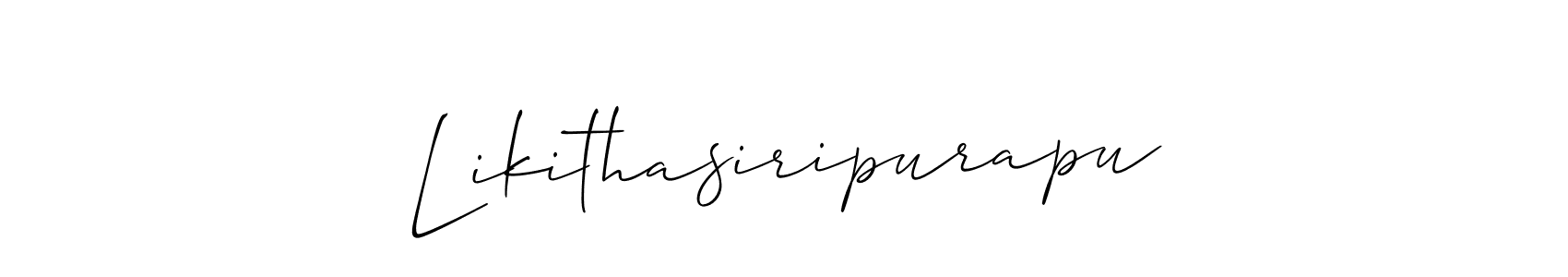Once you've used our free online signature maker to create your best signature Allison_Script style, it's time to enjoy all of the benefits that Likithasiripurapu name signing documents. Likithasiripurapu signature style 2 images and pictures png