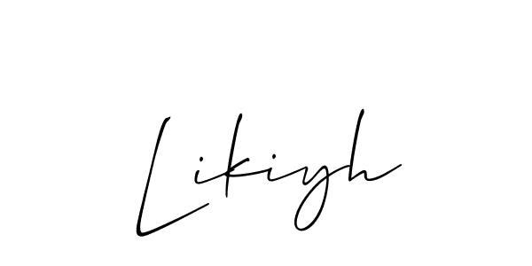It looks lik you need a new signature style for name Likiyh. Design unique handwritten (Allison_Script) signature with our free signature maker in just a few clicks. Likiyh signature style 2 images and pictures png
